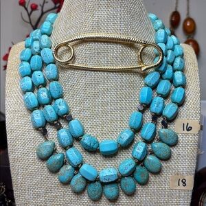 Silpada Faux Turquoise Multi-Strand Statement Necklace -